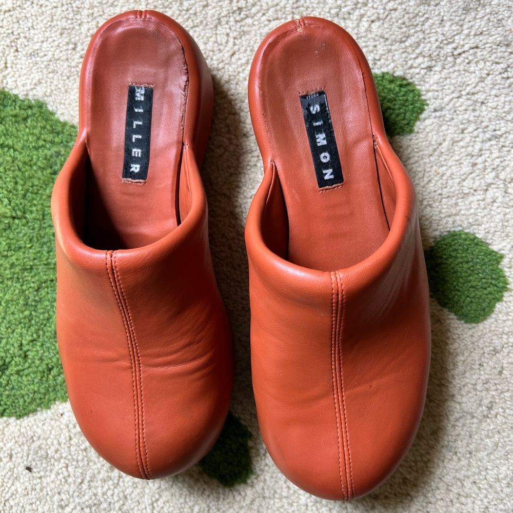 Simon Miller vegan bubble clog size 10 in rust